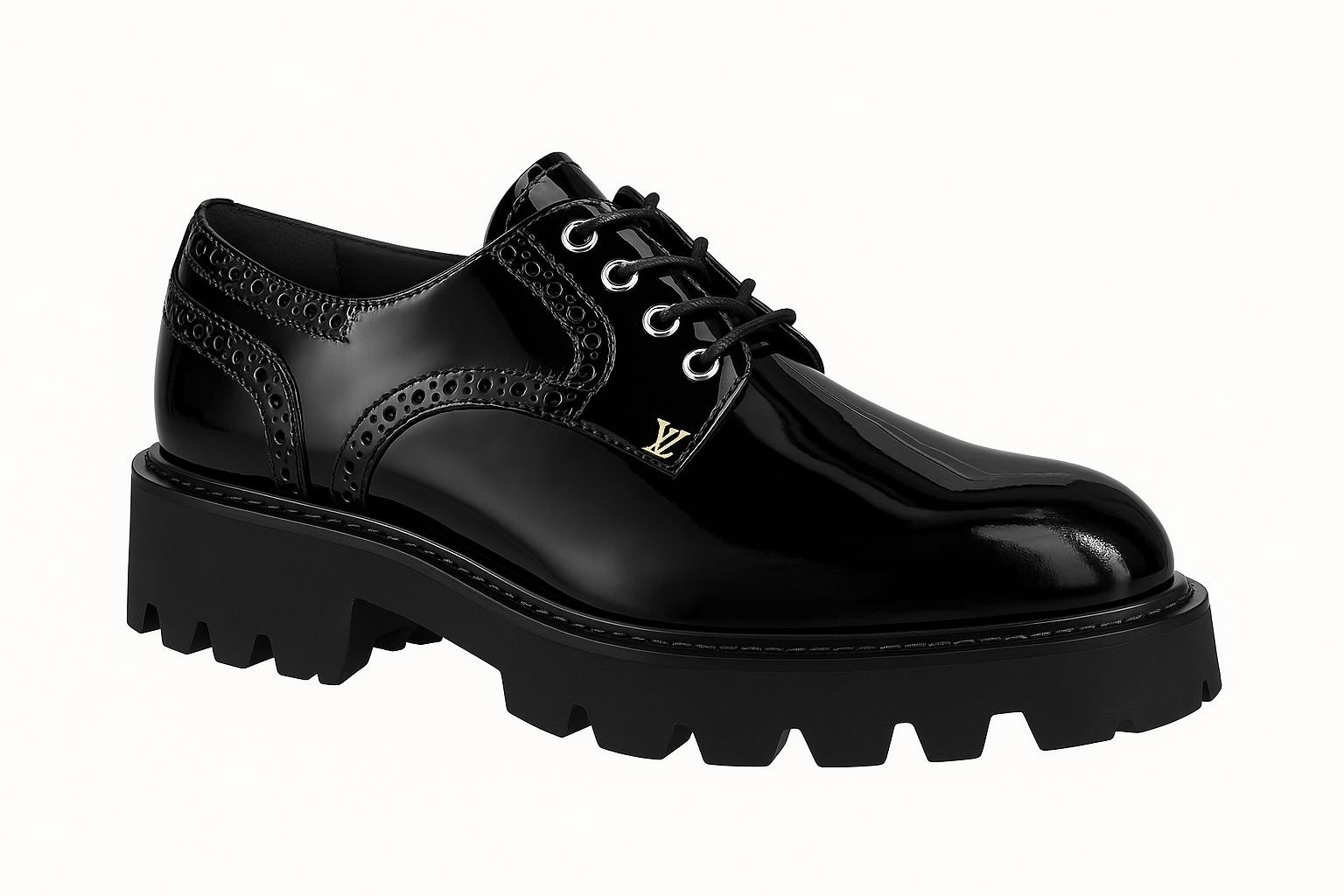 Louis Vuitton Black Derby Shoe