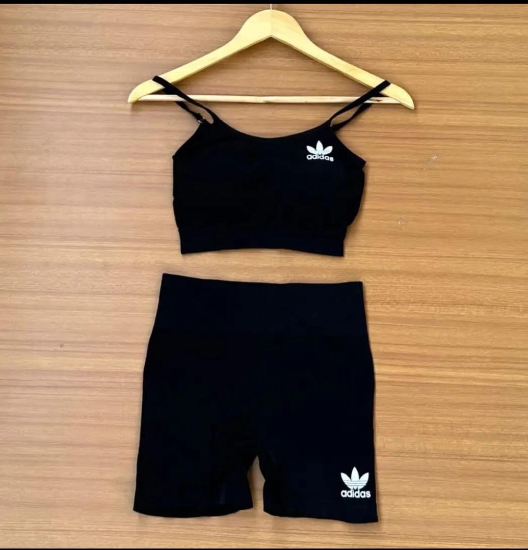 Adidas workout strappy crop top