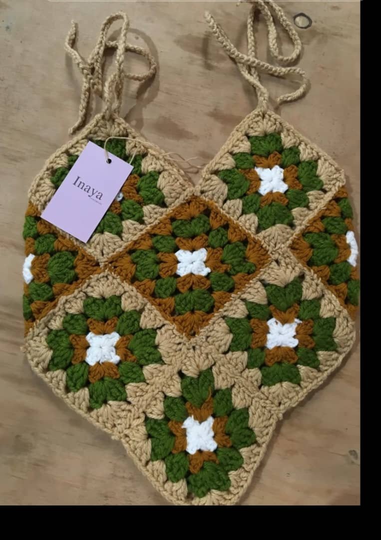 Crochet granny square top